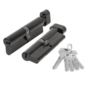 Цилиндровый механизм (200 ZM/110) 2000ZM Knob 110 (50+10+50) BL-24 черный 5Key с вертушкой