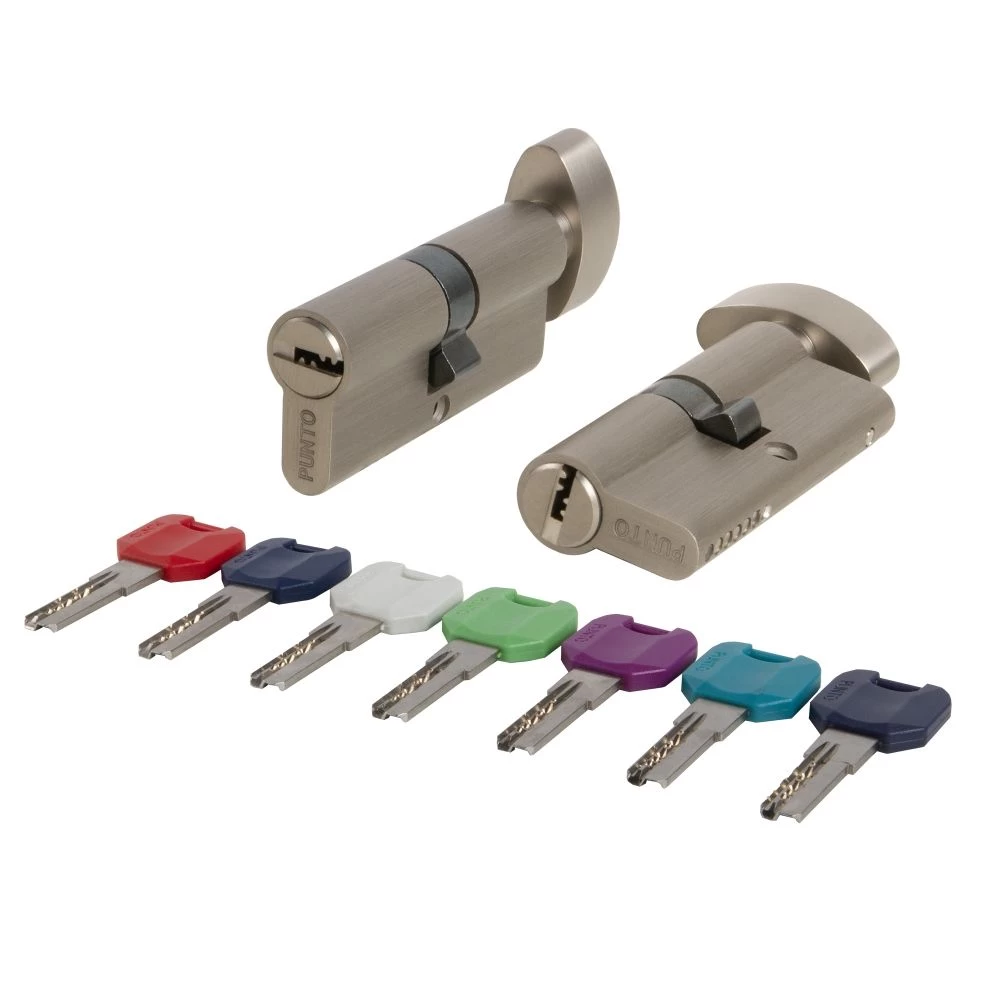 Фото Цилиндровый механизм MaxPro7002Knob105mm(40+10+55) SN никель 7key с вертушкой