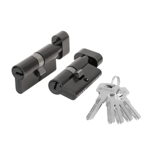 Цилиндровый механизм (200 ZM/90) 2000ZM Knob 90 (40+10+40) BL-24 черный 5Key с вертушкой
